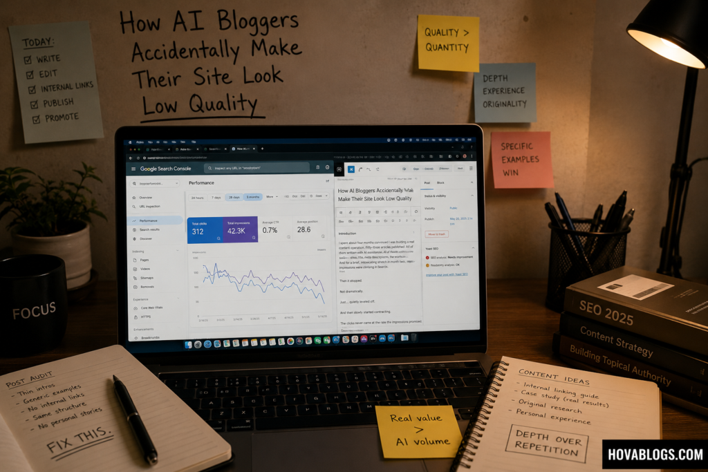 How AI Bloggers Accidentally Make Their Site Look Low Quality