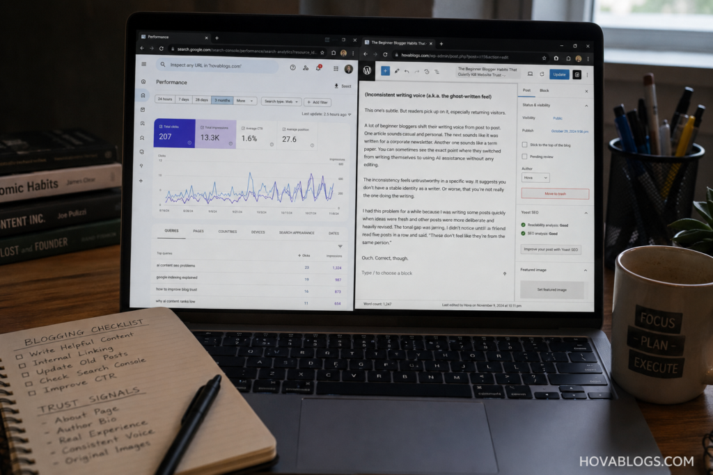 The Beginner Blogger Habits That Quietly Kill Website Trust Beginner Blogger Habits