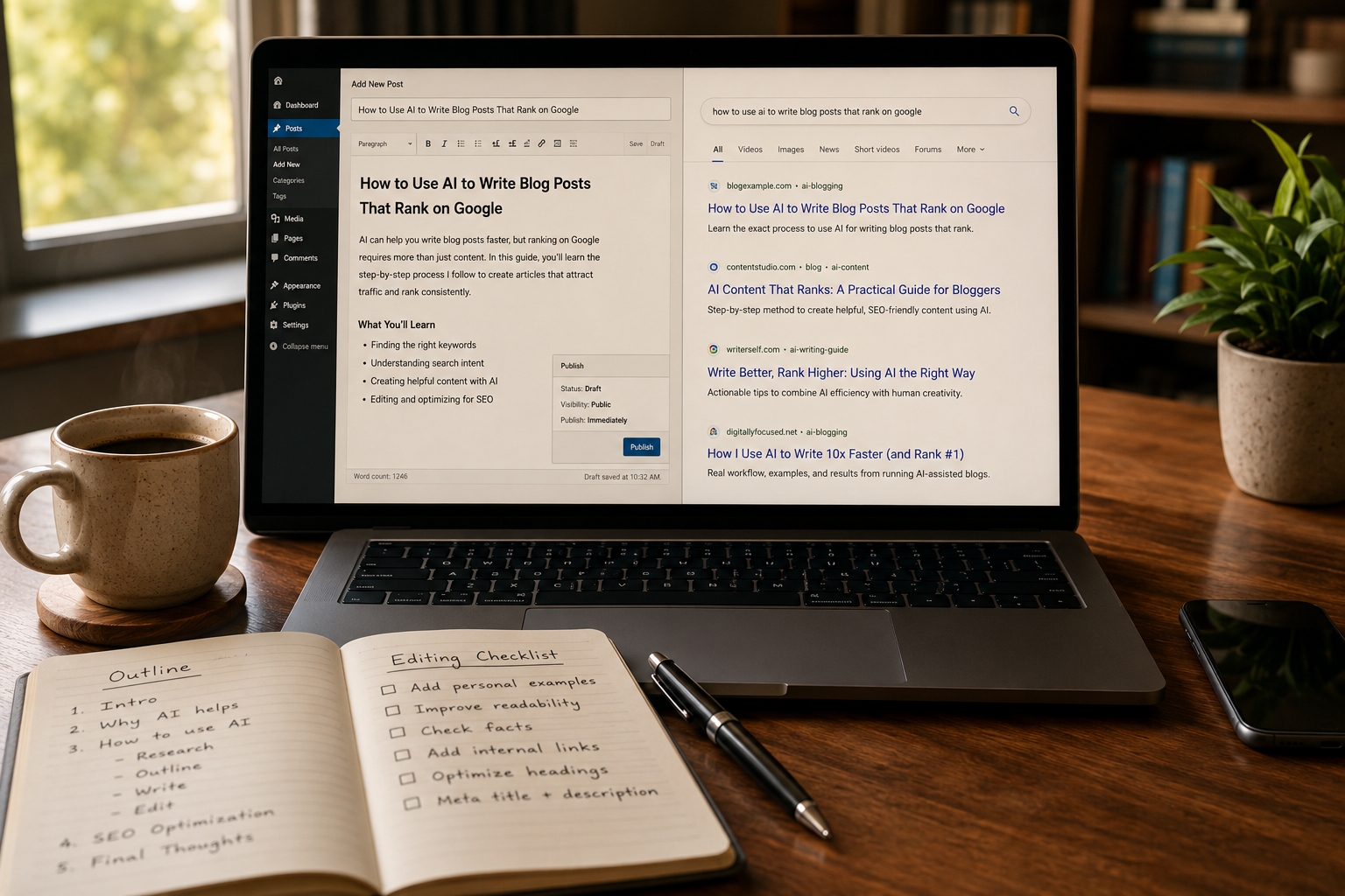 How to Use AI to Write Blog Posts That Rank on Google